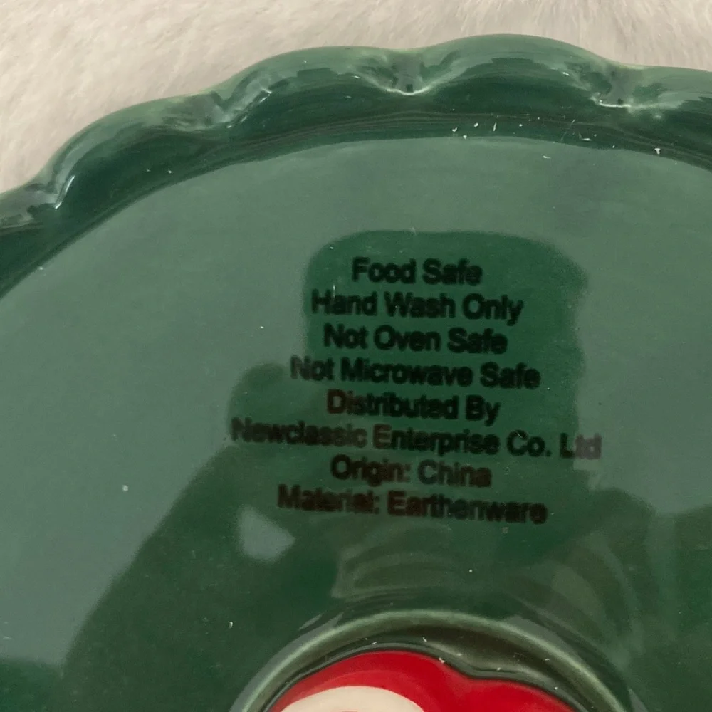 Target BP Christmas Festive Green Cake Stand with Red and White Striped Elf Base
